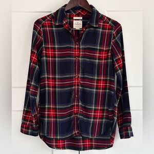 AMERICAN EAGLE CLASSIC boyfriend button down flannel - Size SMALL - LIKE NEW